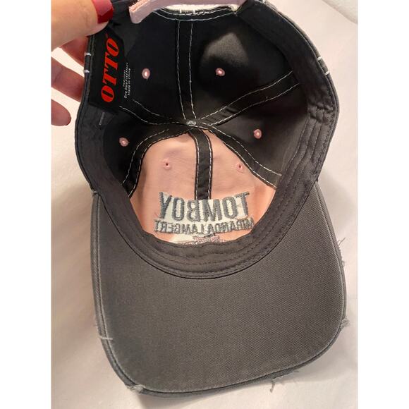 Miranda Lambert distressed tomboy baseball hat winged pistols pink and grey OS - Picture 4 of 7